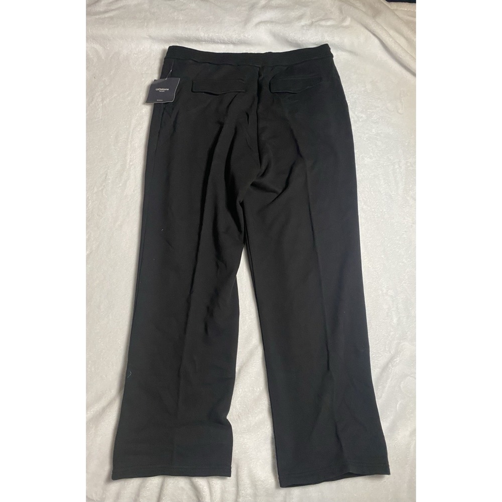 Liz Claiborne Women's Black Cotton Drawstring Straight Leg Pants Mid-Rise 1X - Picture 8 of 9